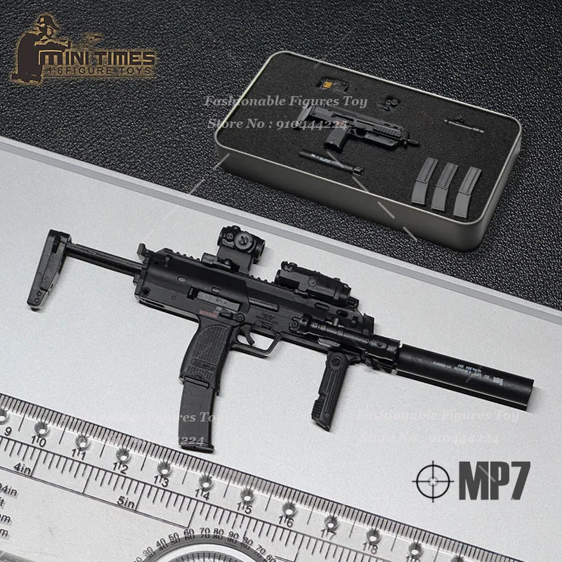 Mini Times Toys 1/6 Maßstab MK16 MK17 MP7 Kunststoffpistole Militär Kampfwaffe Zubehör für 12-Zoll-Actionfigur Soldatenpuppen