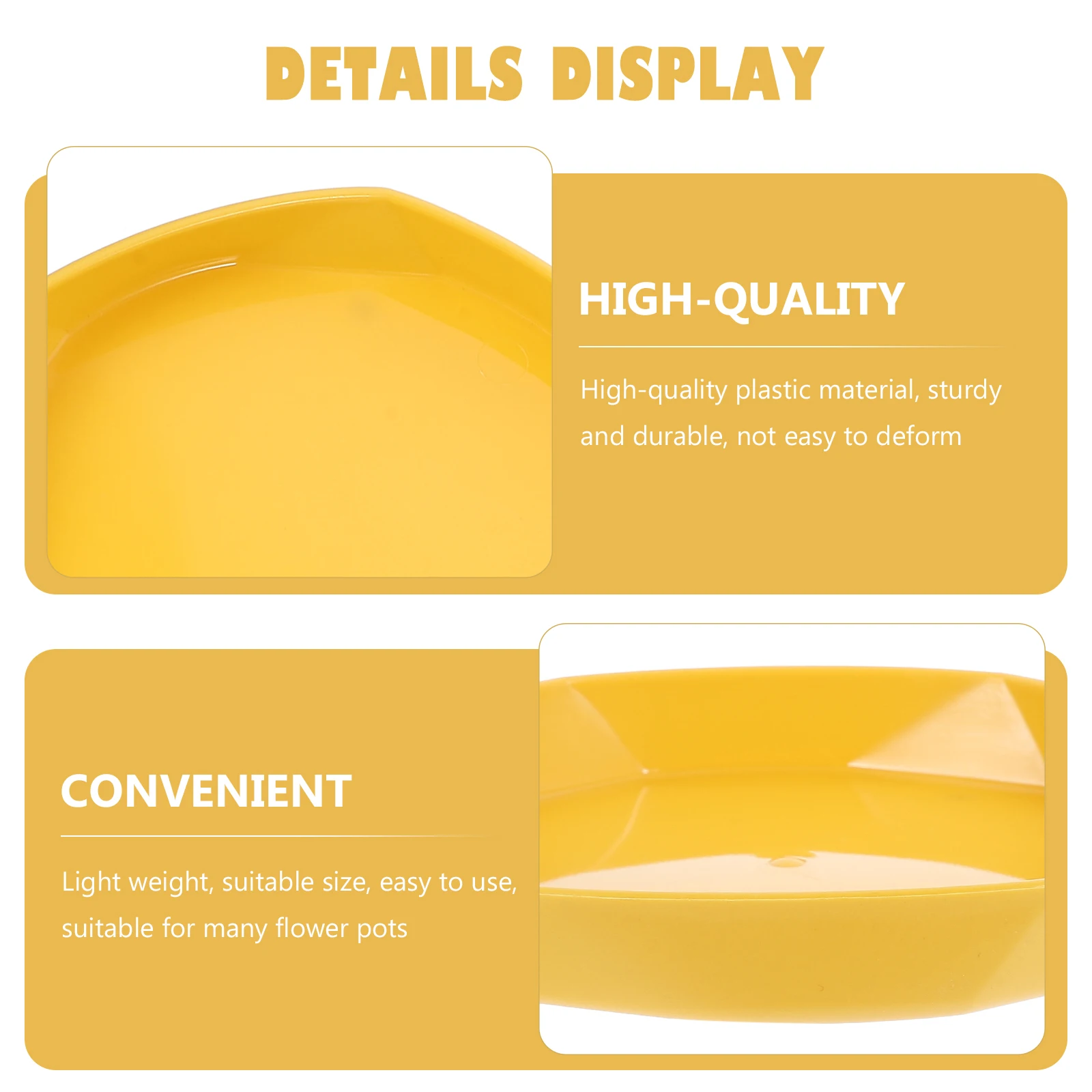 

Flowerpot Water Plate Lightweight Resin Plant Pot Trays Indoor Gardening Saucer Pots Easy Clean Waterproof Bonsai Trays