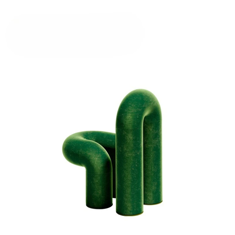 

Nordic creative modern minimalist concept water pipe chair fabric hotel villa model room