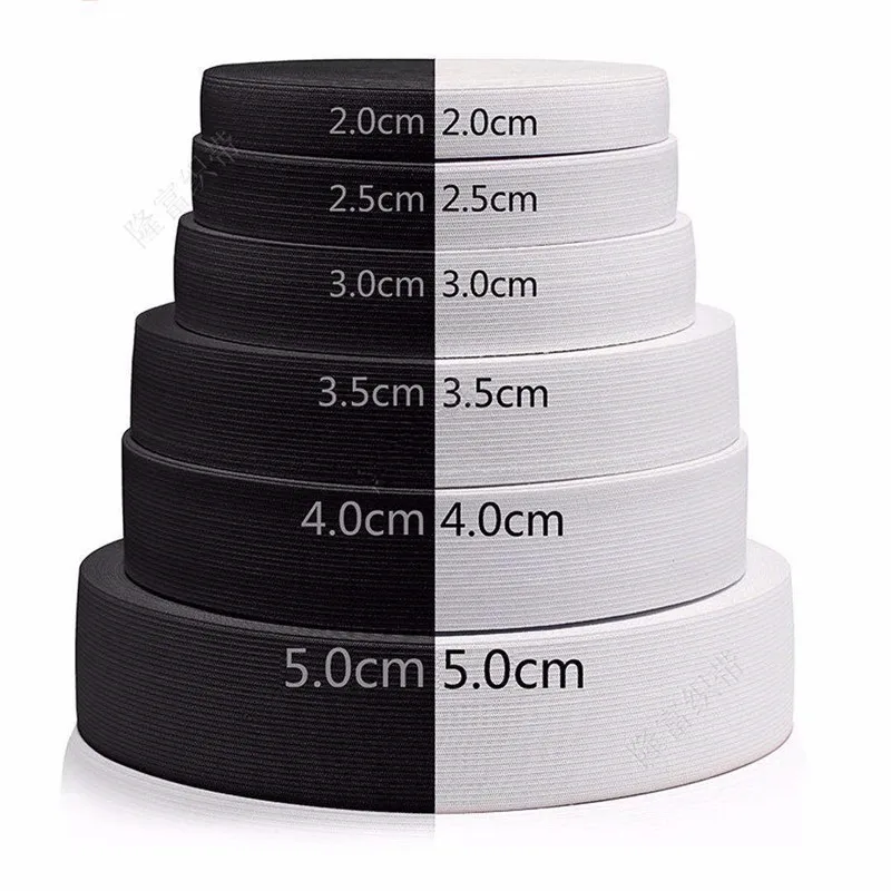 5yard Elastic Band Rubber Band Elastic Cord for Sewing Clothing Pants Accessories Stretch Belt Garment DIY Sewing Fabric 3-50MM