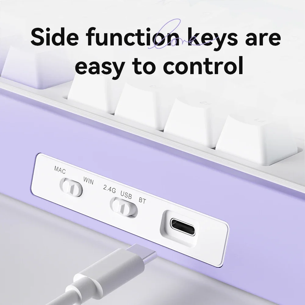 AJAZZ AK980 Gaming Mechanical Keyboard Full Key Hot-swappable Three Modes with Screen Lighting Ambience Office Gaming Keyboard