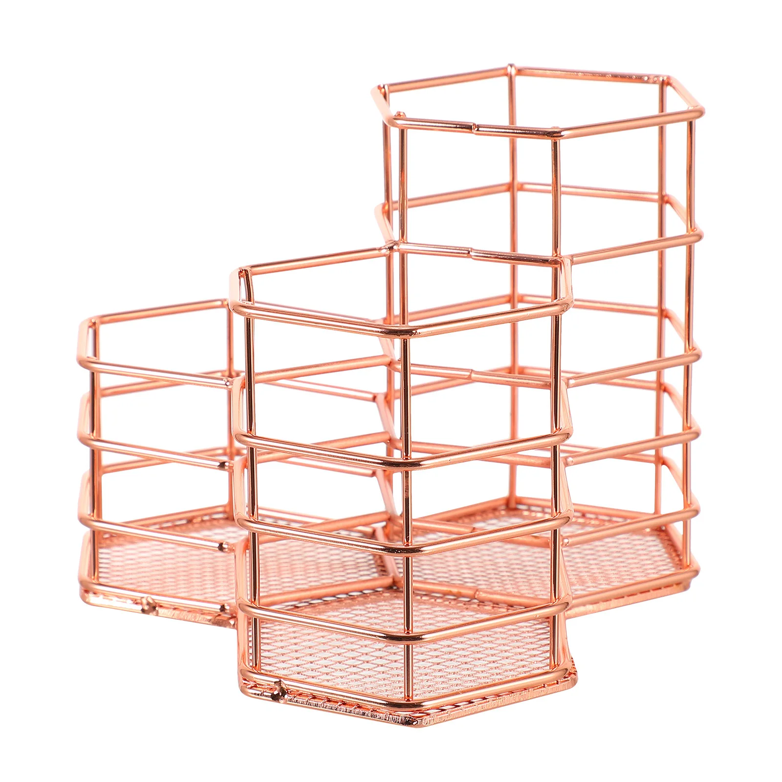 Seau de rangement pour pinceaux de maquillage, organisateur en métal robuste, porte-pinceaux pour coiffeuse, présentoir à bijoux, facile à nettoyer