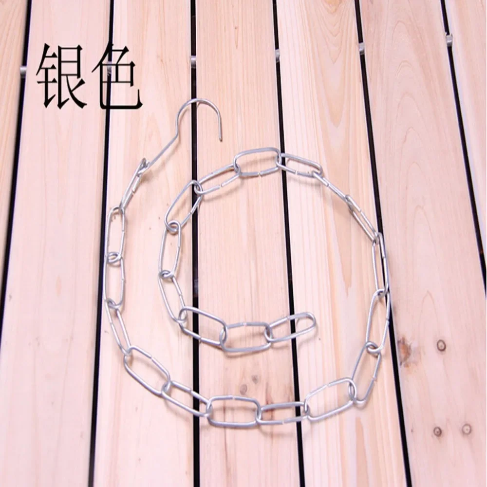 High Quality Multiple Clothes Metal Hanging Chain With Hook Apparel Shop Multi Coat Hangers Display Rings Clothing Ropa Colgada