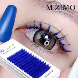 Manual Flowering Color Single Graft False Eyelashes Mixed Length Natural Softness and Extension  0.07/0.1mm C/D 8-15mm  Makeup