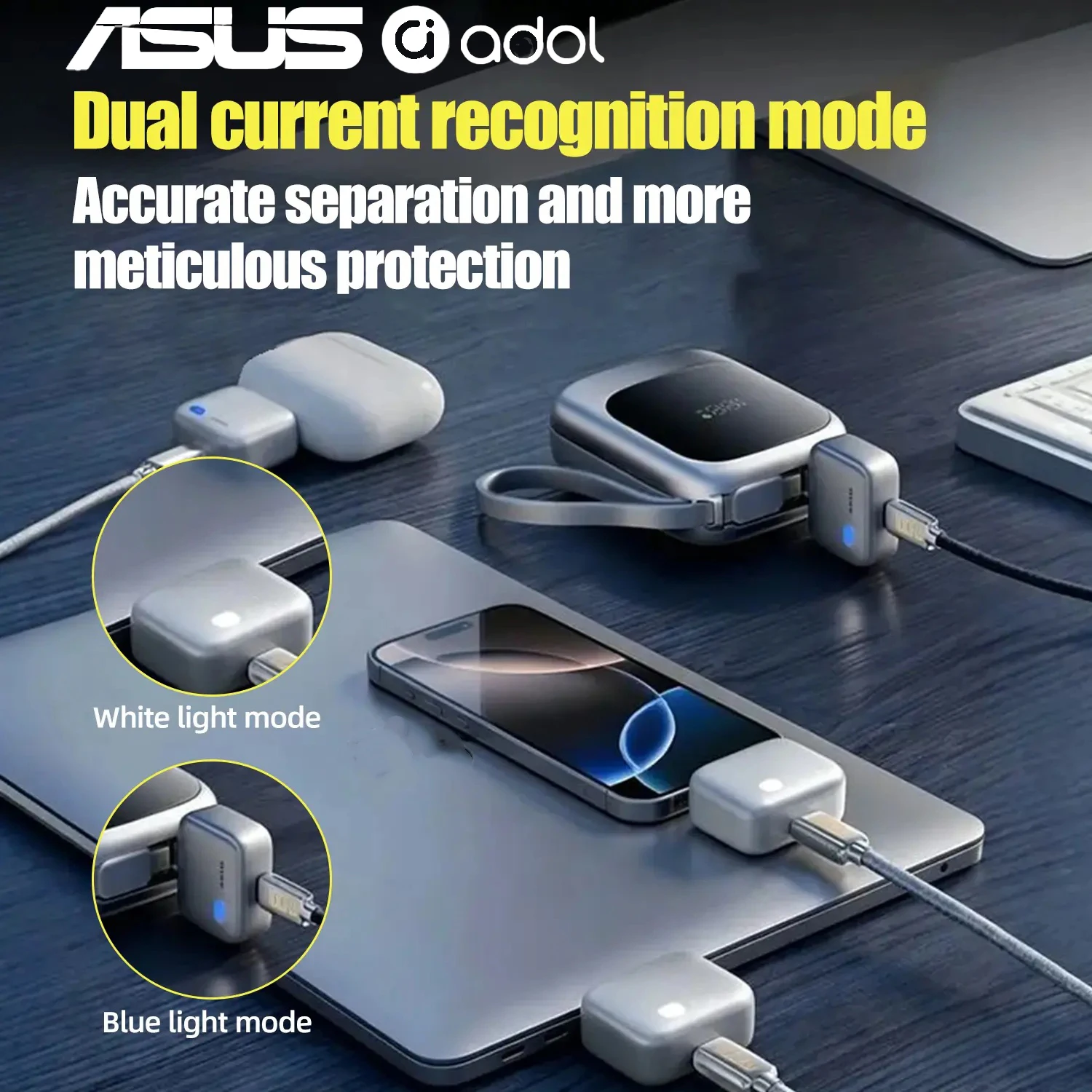 140W Smart Full Charge Self-Cut Type-C Adapter, Universal Auto Disconnect for Night Charging, Overcharge Prevention Separator