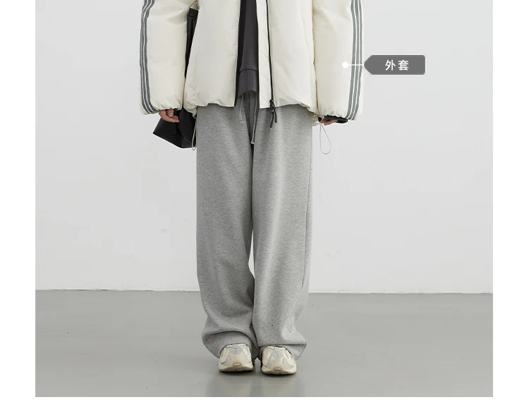 CHIC VEN Women's Pant Streetwear Solid Loose New Drawstring Sports Casual Trousers High Waisted Pants Autumn Winter 2025