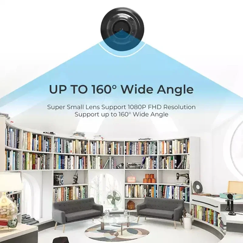 1080P HD Mini WiFi Camera Night Vision Motion Detection Video Camera Home Security Camcorder Surveillance Baby Monitor IP Cam