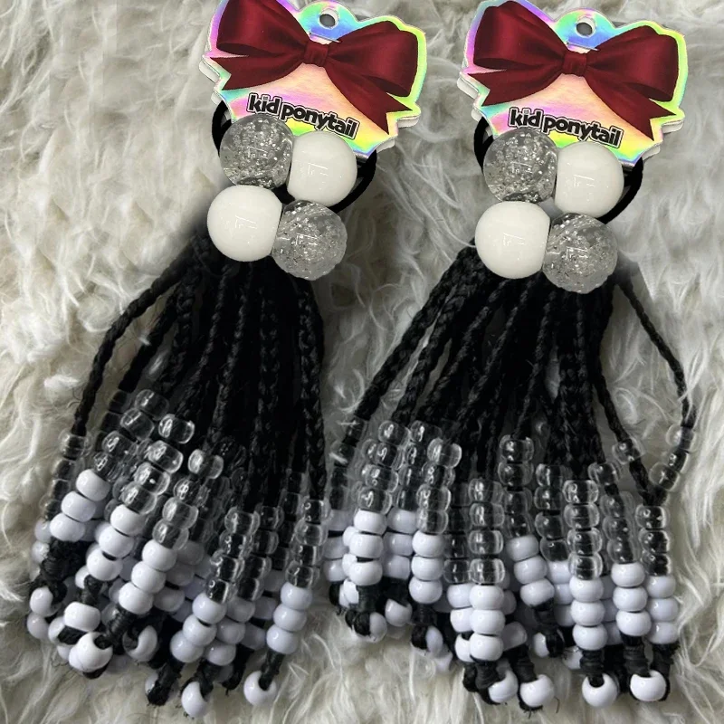 Hair Kids Ponytail Synthetic Laser Shiny Bling Jumbo Ball Hair Knockers Little Girls Braided Hair Accessories for Girls