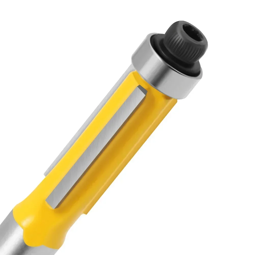 

1 шт., 6 мм, 6,35 мм, хвостовик 3ZFlush Trim, фреза с подшипником для шаблона по дереву, фреза из карбида вольфрама для дерева