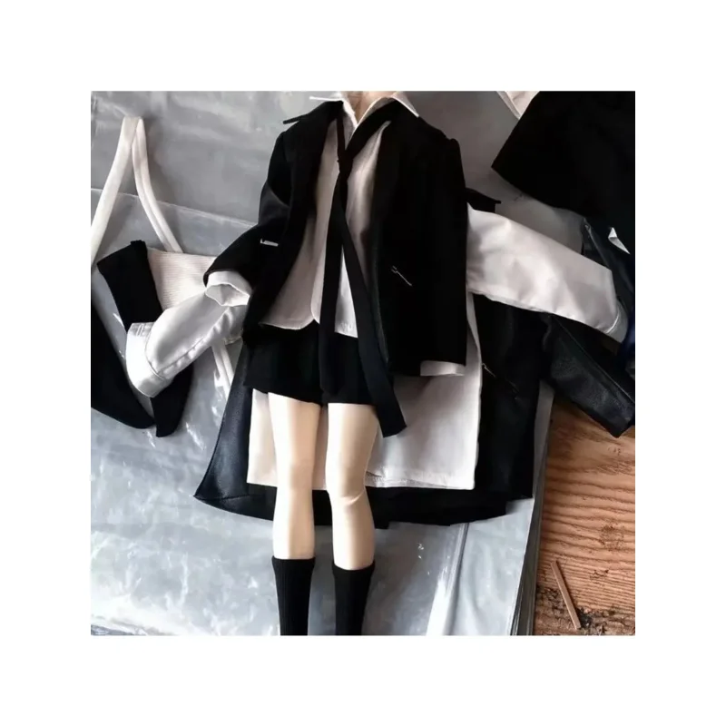 1/4 人形の服スーツ 45 センチメートル Bjd 人形用コート + シャツ + ショートパンツ + 蝶ネクタイ + 靴下ハンサムなドレスアップままごと人形アクセサリー、人形なし