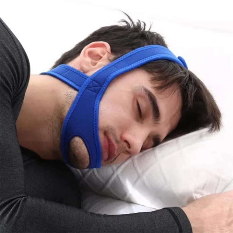 

Men's Prevention of Sweating Black Diving Material Black Anti Snoring Open Mouth Breathing Correction Strap Assisted Sleep Under