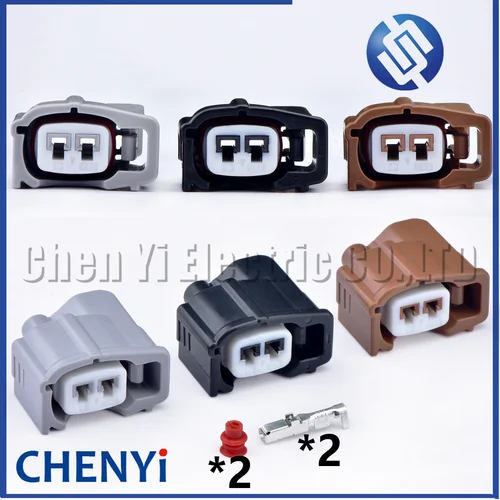 Conector impermeable automotriz de 2 pines, sensor de golpe, enchufe del inyector de combustible 6189-0611 90980-11875 para Toyota Camry Prado Corolla Mazda