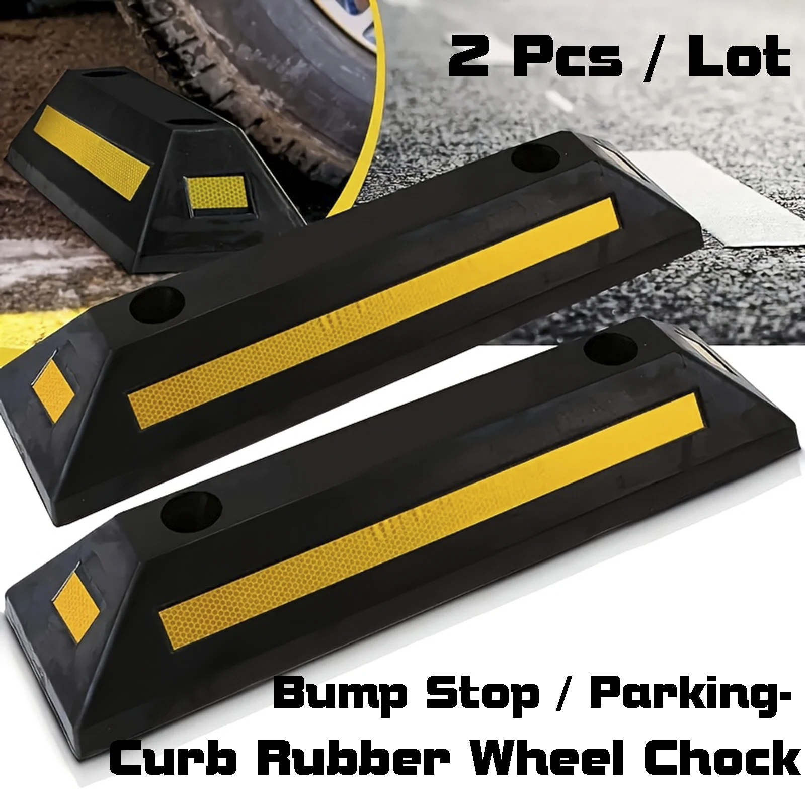Gummi-Radstopper Gummi-Radkissen Parkstopper / Parkrand Gummi-Radkeil