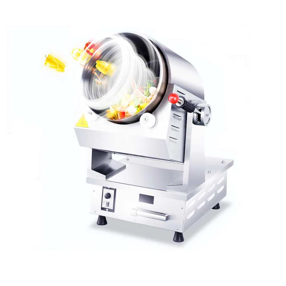 Big Fire Coffee Bean Frying Gas Stir Fry Machine Auto Cook Machine Robot Rotate Fried Rice Cooker Automatic For Restaurant