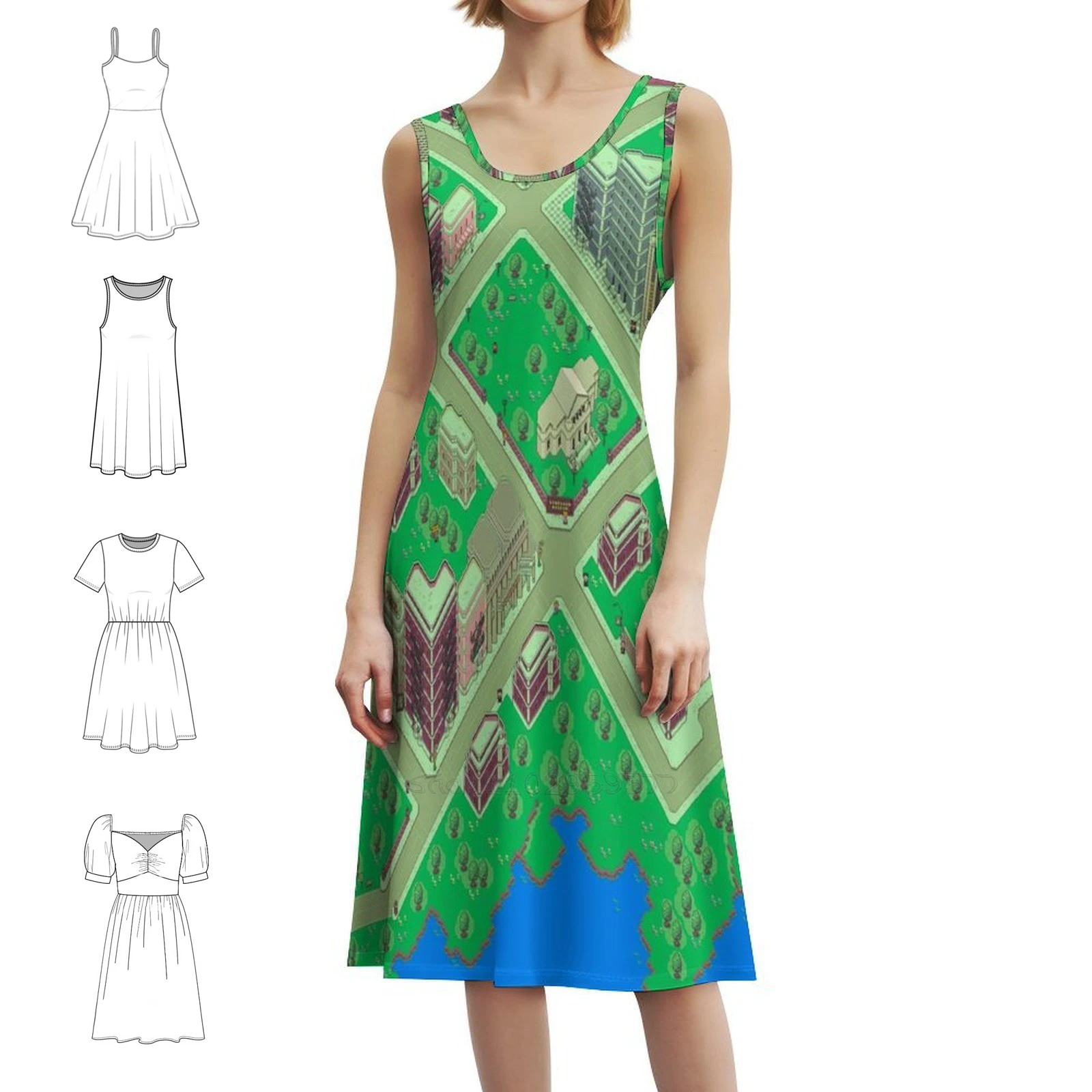 

Earthbound Fourside Korean Style Casual Dress For Women Simple Daily Office Lady Dresses Earthbound Onett Twoson Rpg Jrpg Final