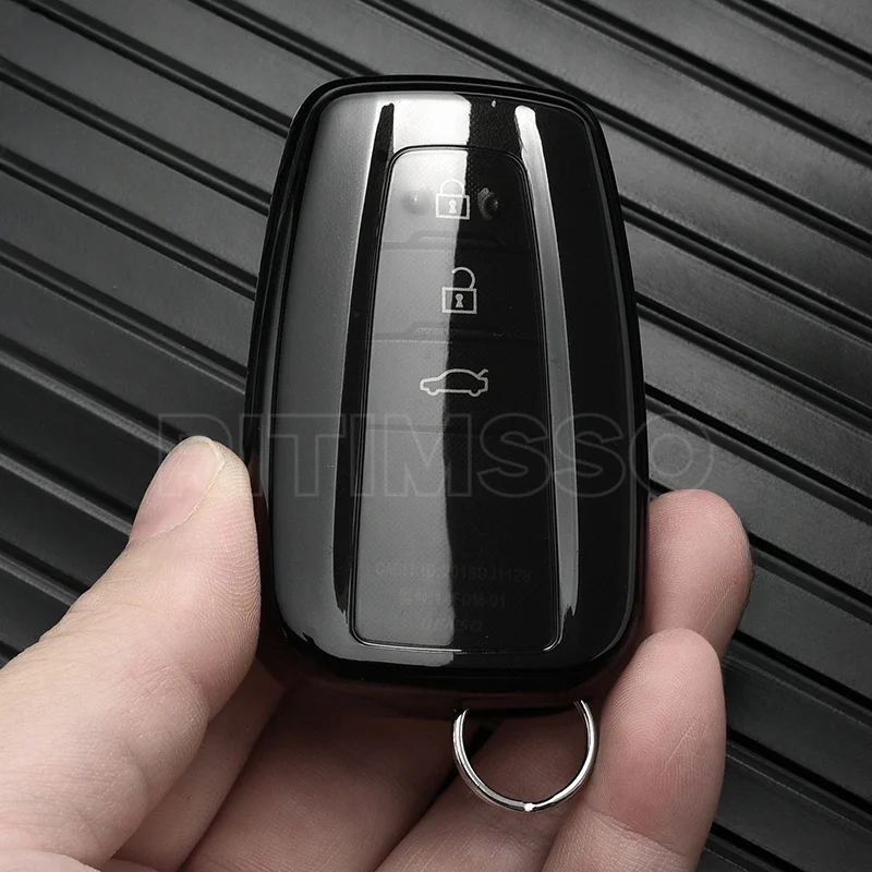 Etui na kluczyk samochodowy Miękka osłona kluczyka TPU Akcesoria samochodowe do Toyota Prius Camry Corolla C-HR CHR RAV4 Prado 2018 2022