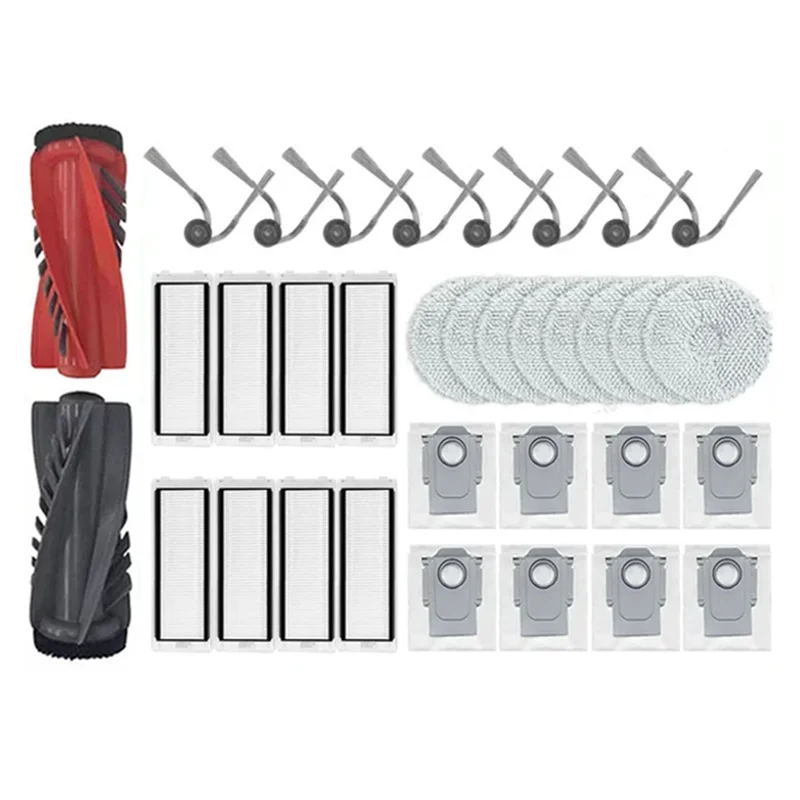 

TCF-For Roborock Qrevo Curv / P20 Pro Robot Vacuum Cleaner Hepa Filter Mop Cloth Dust Bags Accessories Replacement Parts
