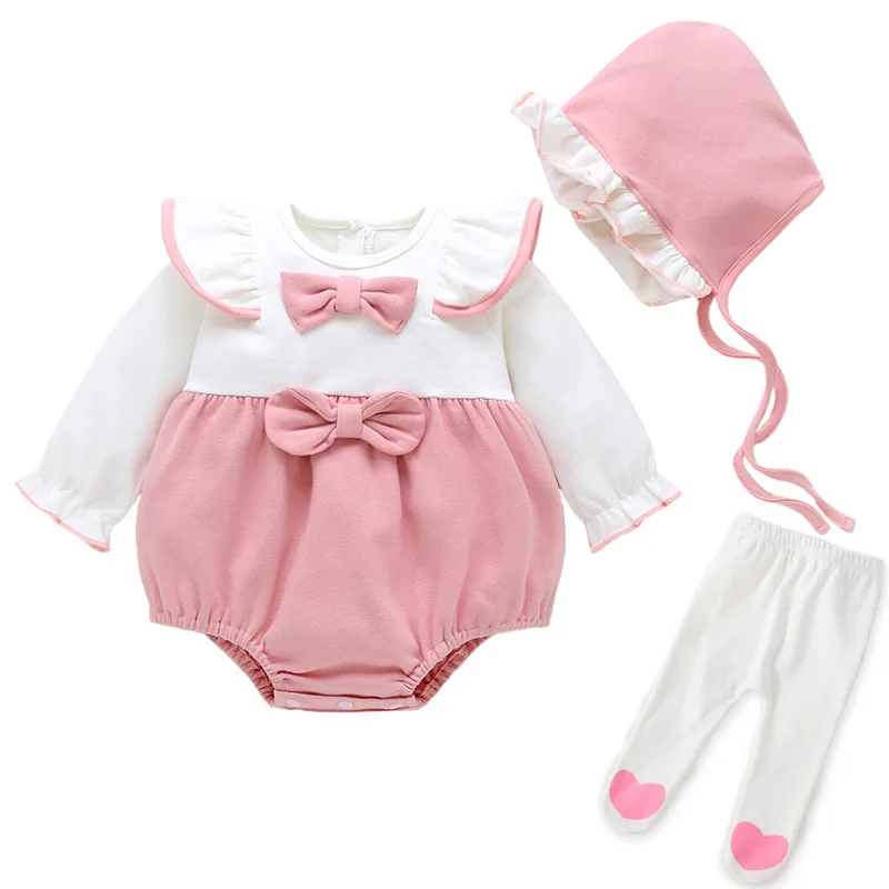 

Newborn Baby Spring Autumn Clothing Infant Baby Girls Cotton Long Sleeves Infant Bodysuit Jumpsuit 0-24M