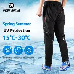 WEST BIKING Cycling Pants Windproof Bicycle Pants Quick Drying Riding Bike Pants Fishing Fitness Trousers Sport Equipment