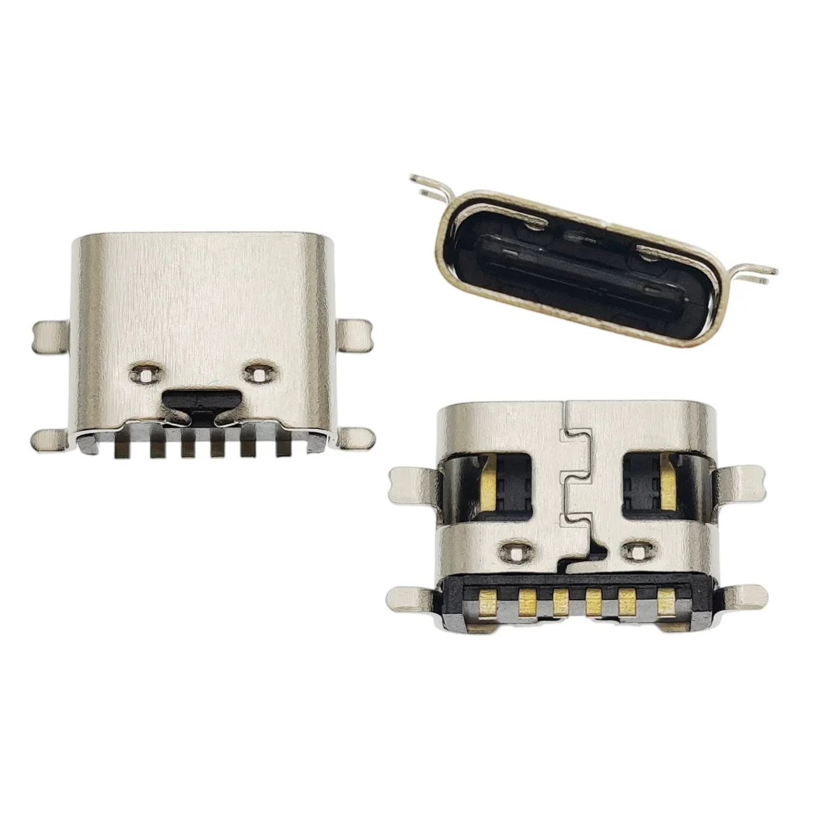 10-100pcs Type-C USB 3.1 4Feet SMD4 6Pin Female Socket SOP4 Connector For PCB Design DIY High Current Charging Tail Plug Port