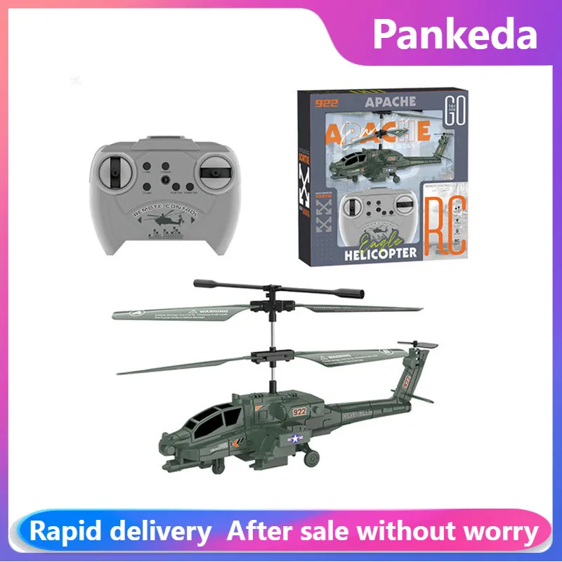 alloy gunship anti-fall remote control helicopter children's remote control toy Drop resistant with gyroscope LED night lights