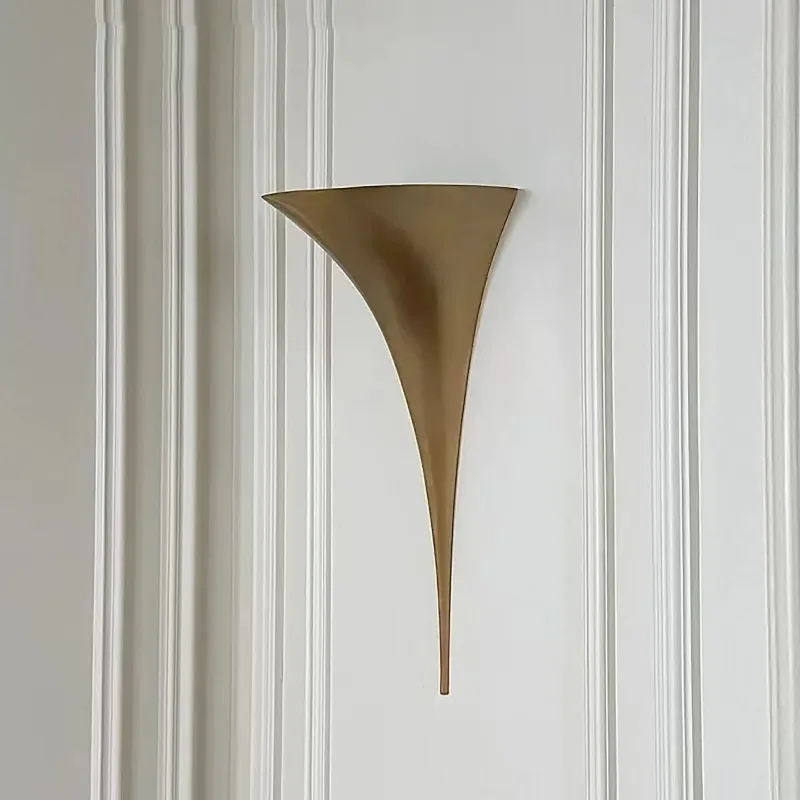 

American Simple Retro Living Room Copper Wall Lamp Villa Bedroom Study Wall Lamp Stairwell Aisle Corridor Wall Lamps Home Decor
