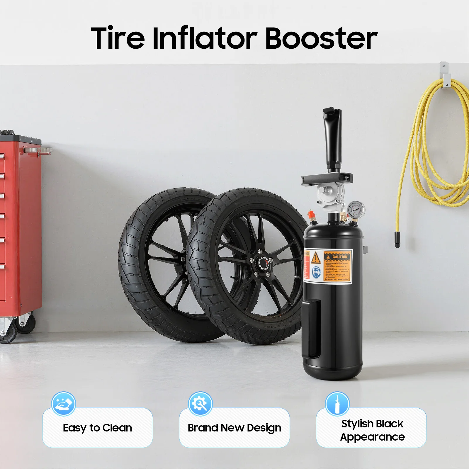 Air Tire Bead Sealer 1MPa Reifenfüller-Booster, tragbarer Reifenmontierer, 1 l, für Motorräder und batteriebetriebene Fahrzeuge – Detail 6