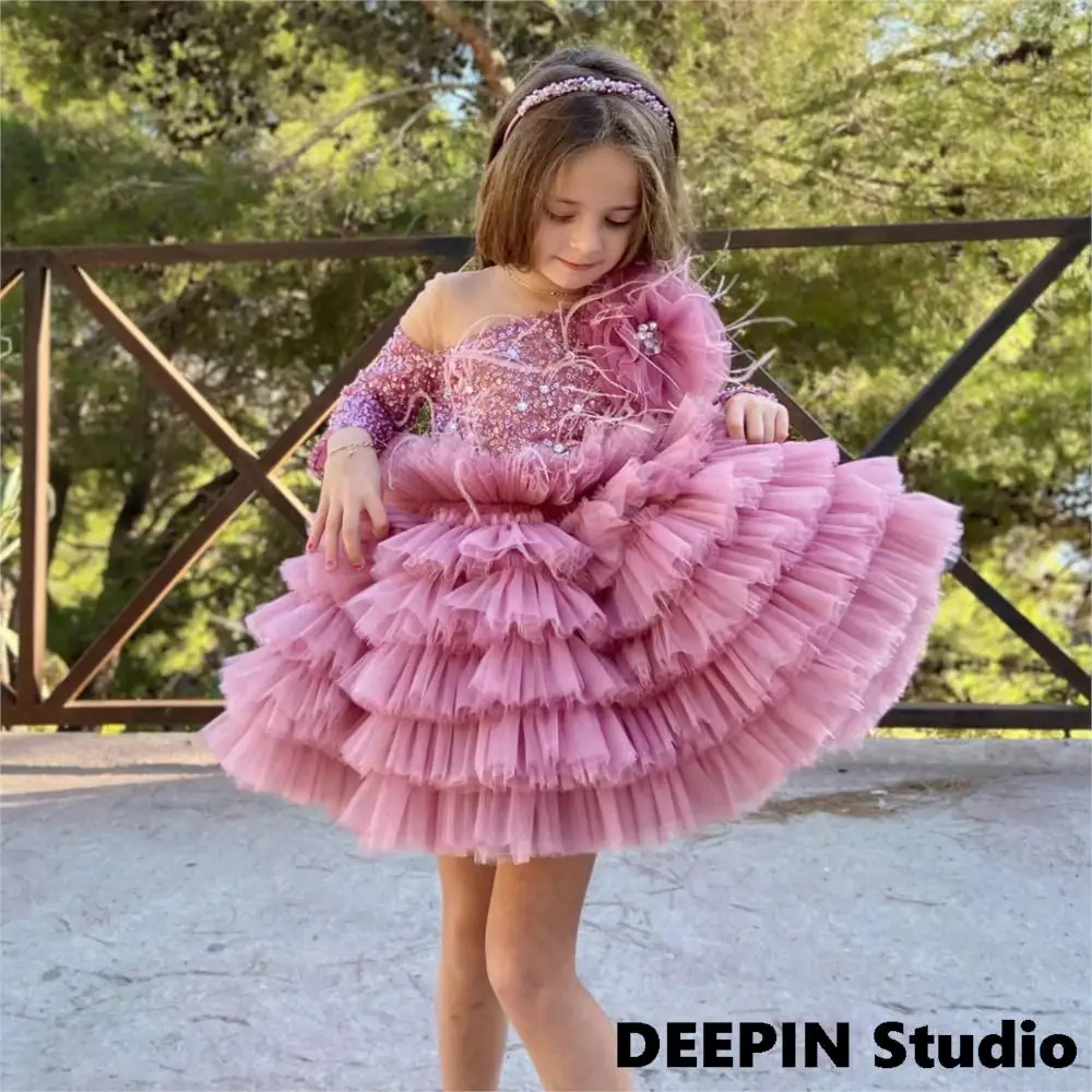 Girls Birthday Dress  2024 New Children\'s Sequined Dress Princess Dresses Christmabirthday Party Dress Haute Couture Girl Dress