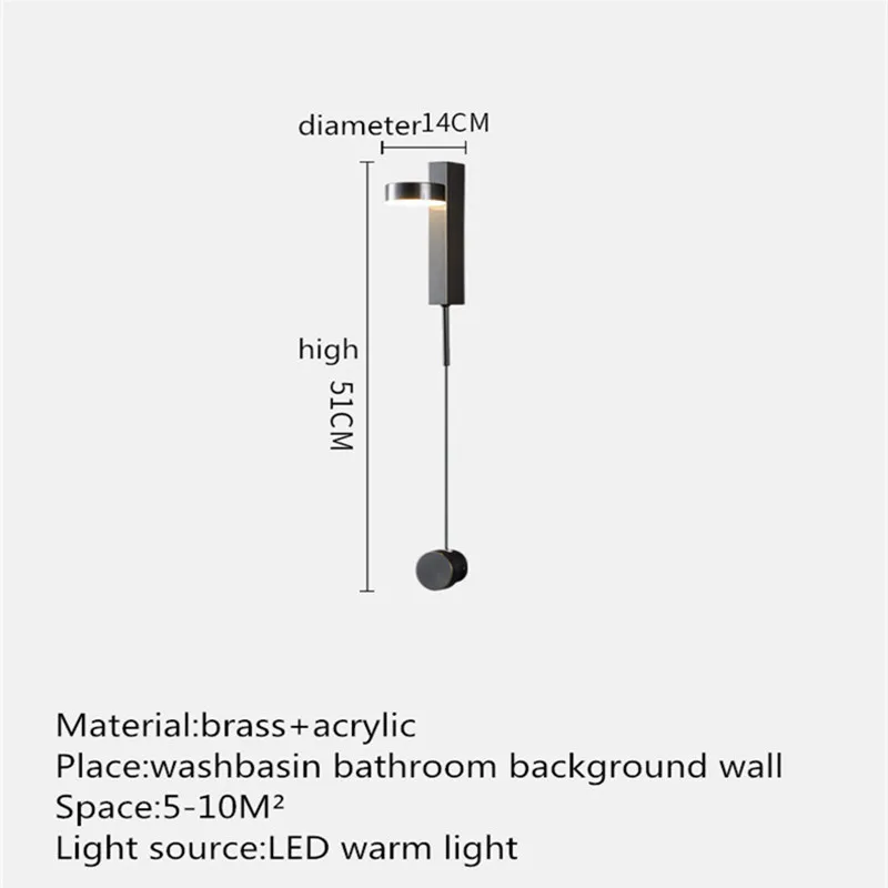 SOFEINA Nordic Brass Wall Lamp LED 3 Colors Creative Simple Gold Bedside Sconce Light for Home Living Room Bedroom