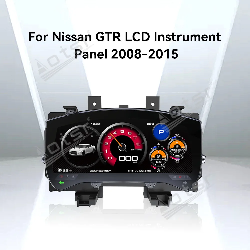 

Digital Cluster Odometer Screen 12.3 Inch For Nissan GTR LCD Instrument Panel 2008-2015 Virtual Cockpit Speed Meter Dashboard