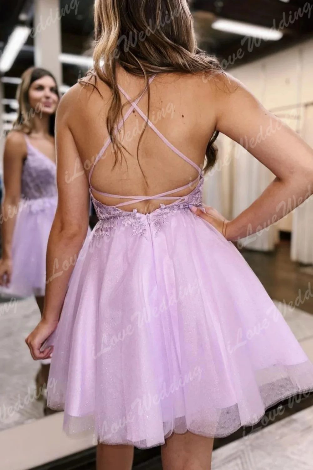 V 넥 아플리케 칵테일 드레스 스파게티 스트랩 특별 행사를위한 댄스 파티 드레스 A 라인 졸업 가운 드 야회 맞춤형