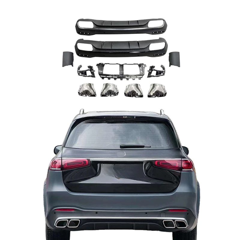 

High quality Rear diffuser For GLS Class X167 2019-2022 upgrade GLS63 AMG Diffuser exhaust pipe