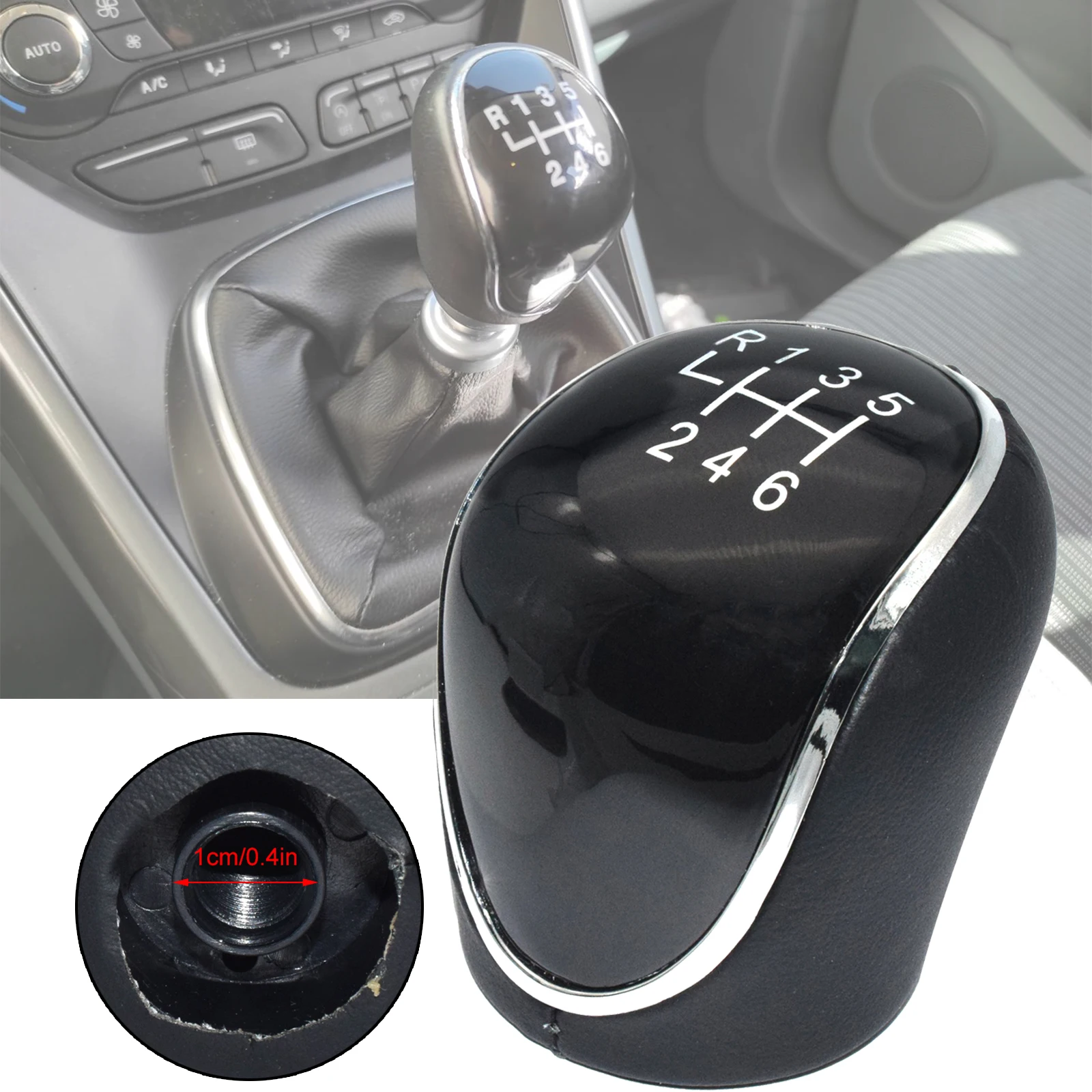 

6+R Gear Shifter Lever Knob For Ford Mondeo MK4 BA7 Stick Shift Pen Replacement Handle Headball MT Kuga I 2007 - 2014 Car Parts