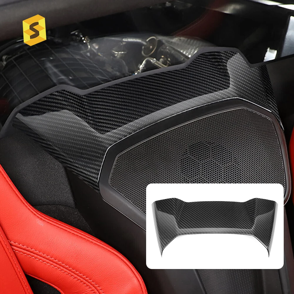

Equipment Smart Library Shasha Carbon Fiber Waterfall Speaker Grille Cover Dry Carbon Car Interior Accessories For Chevrolet Cor