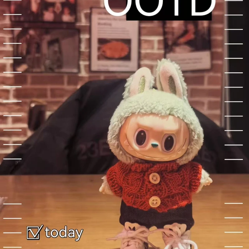 

Doll Sweater Pants Shoes set For labubu Clothes 17 cm Doll Accessories,Toys For Girls,Christmas Festival Birthday Present