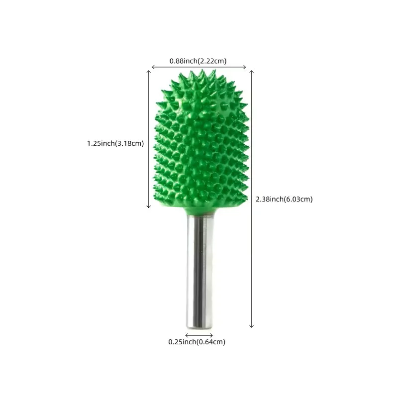 Extreme Coarse Nose Rotary Burr 1⁄4" Wood Rasp Bit for Drill-Bosch Foredom DeWalt Milwaukee Tools- Abrasive Tungsten Carbide image 3