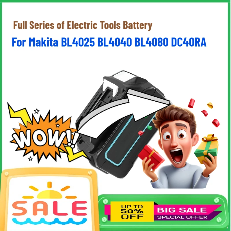 

Полный ассортимент аккумуляторов для электроинструментов Makita BL4025, BL4040, BL4080, DC40RA, 40В, литий-ионные