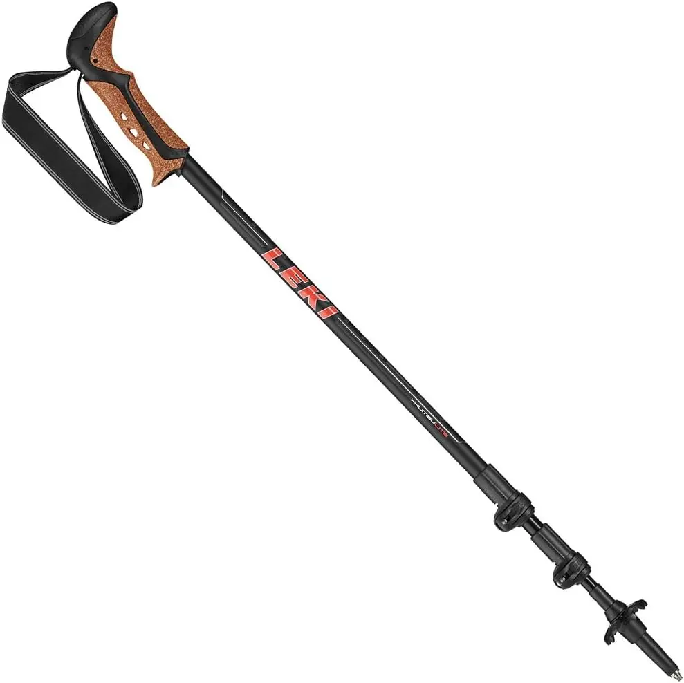 

Легкие регулируемые треккинговые палки для походов и активного отдыха - черно-красные