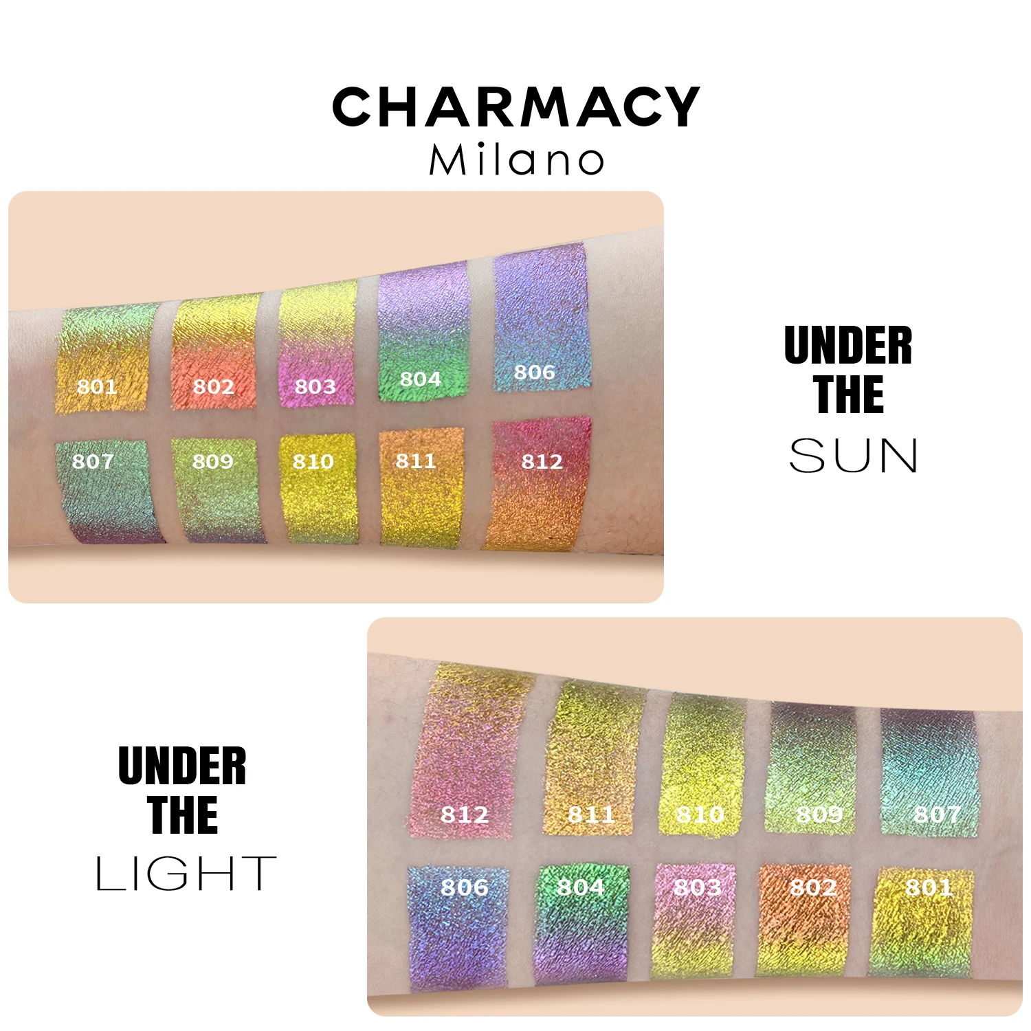 CHARMACY New Duochrome High Quality Eyeshadow Chameleon Liquid Shiny Easy to Apply Multichrome Eye Shadow Cosmetic Makeup