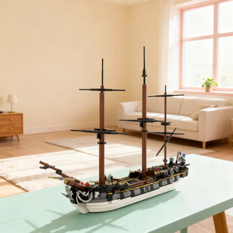 2314 Teile MOC Imperial Frigate Piraten Modellbausatz Architektur-Spielzeug Weihnachtsgeschenke Bildung Kinder Zusammenbau-Bausteine DIY