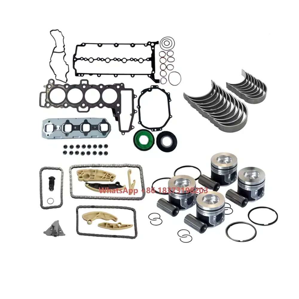 

Engine Rebuild Timing Chain Kit Gasket Piston Ring ConRod Main Bearing Set for Jaguar 2.0 T TCK357