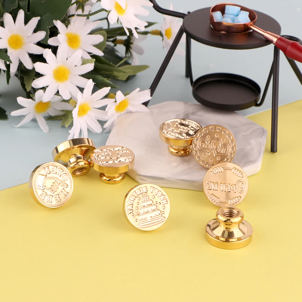 Finest Wine Wax Seal Stamps Brass Head (not included Wax Seal Beads) For You,Open Here,Open me,Good luck 0.98\