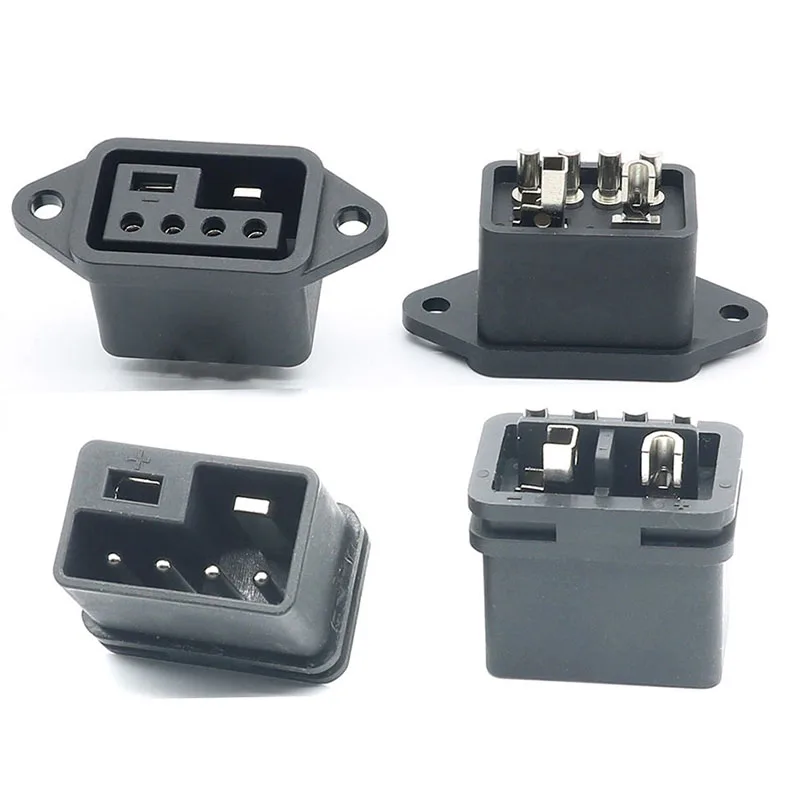 1pcs/2+4in Electric Car Charging Plug Connector High Current Battery Charging Port Plug Socket Male Female Conversion Connector