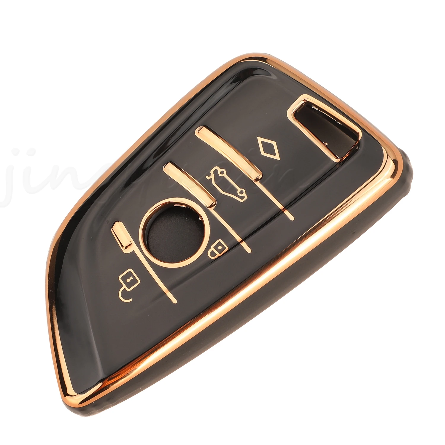 jingyuqin Soft TPU Auto Key Shell Cover For BMW X1 X3 X5 X6 X7 1 3 5 6 7 Series G20 G30 G11 F15 F16 G01 G02 F48 Car Accessories