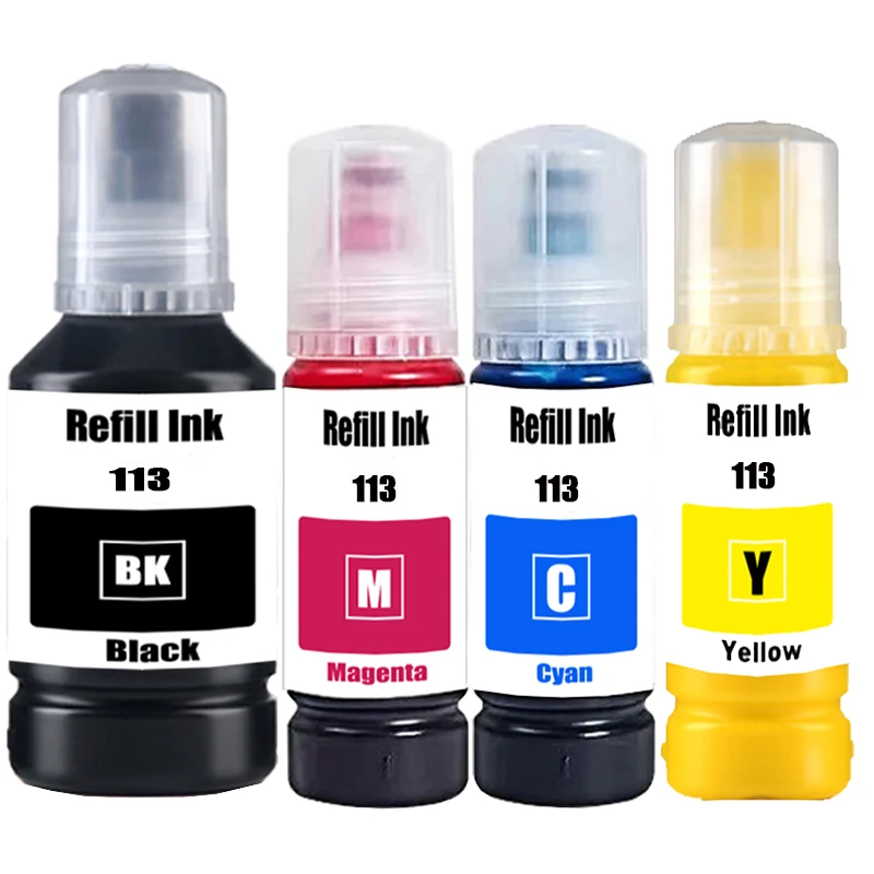 

Чернила для принтеров Epson Ecotank 5150, 5170, 5800, 5850, 5880, 16150, 16650, 16600, 16680, аналог 113 Pigment Ink C13T06B140 T06B, премиум-качество.