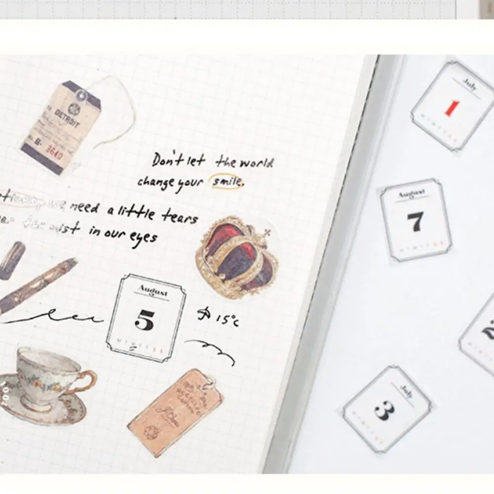 Office Stationery Supplies Journal Planner 365 Days Date Stickers Daily Plan Sticker Number Date Label Decals Calendar Sticker