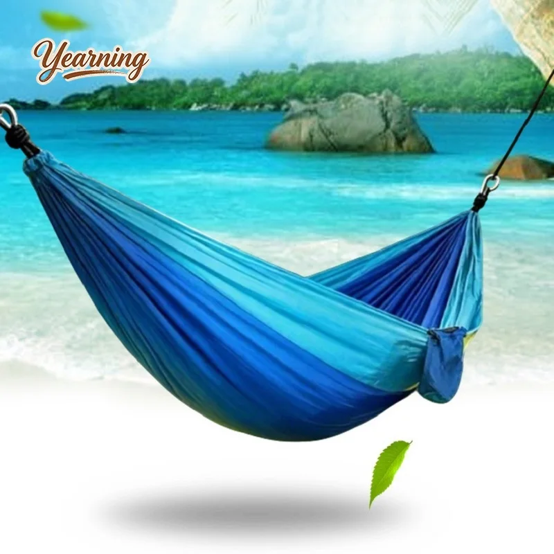 

Outdoor Nylon Parachute Fabric Hammock Swing Chair for Camping Single Double Multiple Colors