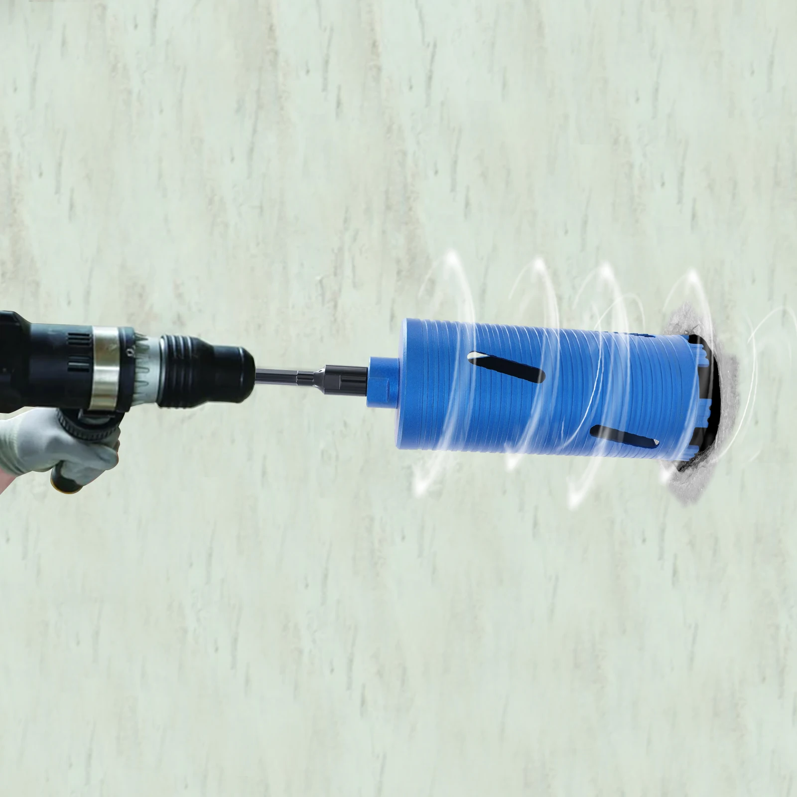 Core Drill Bit 5/8In Thread Drill Bit, Drill Bit with 3 Adapters Used for Wall Openings/Stone Openings/Drain Openings/Bathroom Openings/Hood Installation/Air-Conditioning Installation