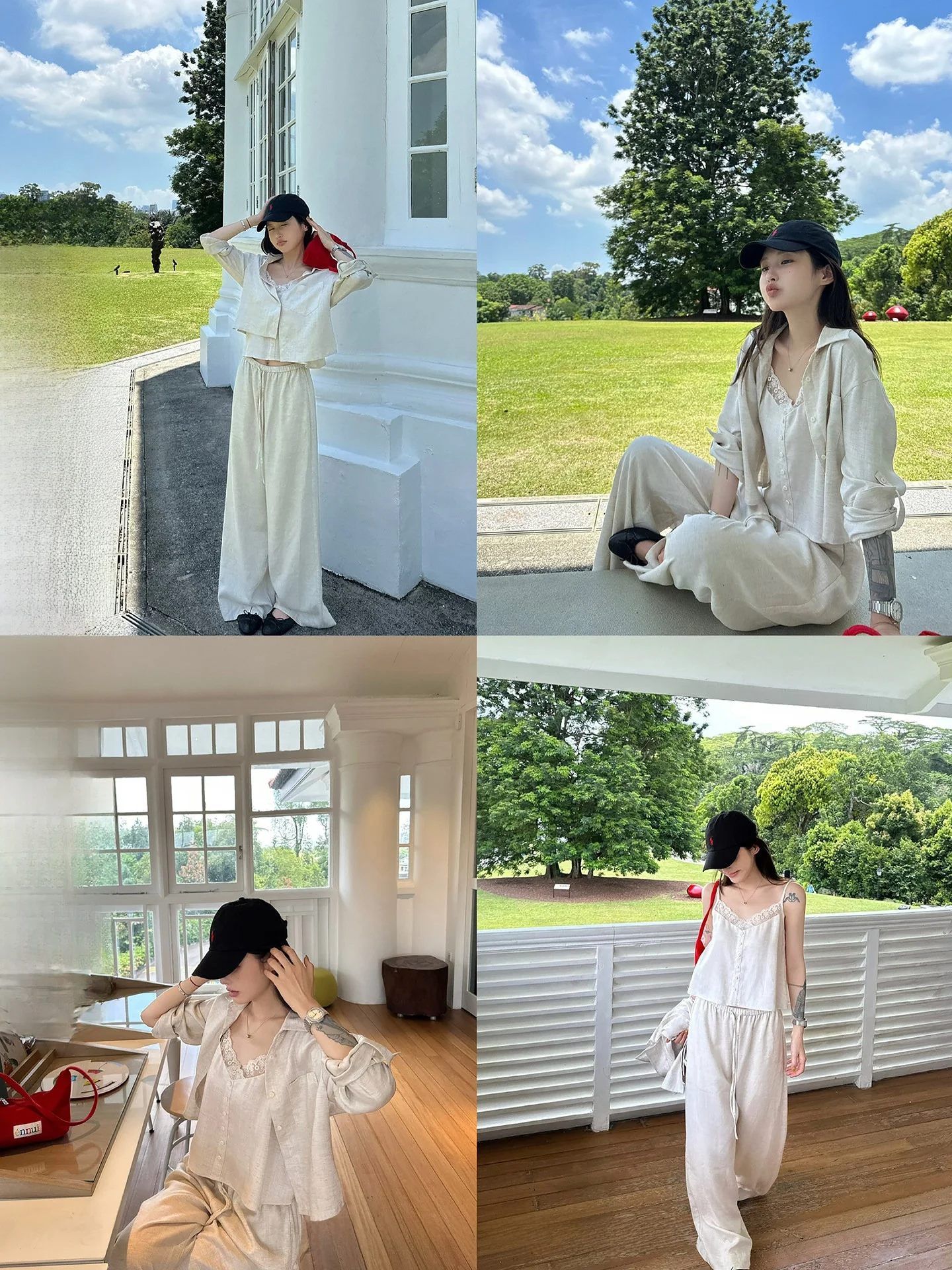 

Комплект: укороченный топ-халтер Lemon Lady с кружевной отделкой и брюки макси с драпировкой для женщин, весна-лето