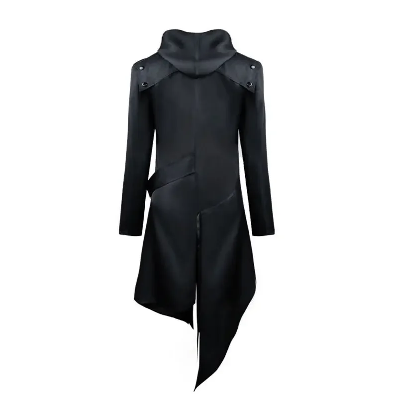 Gabardina gótica Irregular Medieval para hombre, disfraz de Halloween